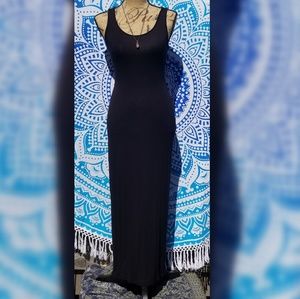 Black Open Back Maxi